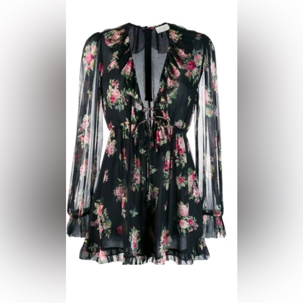 SOLD Zimmermann floral silk rompers size AU 0